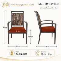 Chaise de salle à manger stable avec mousse haute densité, pour club privé, restaurant haut de gamme, club d'affaires et lounge exécutif
