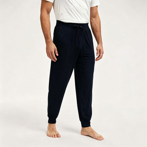 Pyjama en viscose de bambou tricoté pour homme, vêtements de nuit respirants, vêtements de nuit personnalisés en coton et soie tricotés, vêtements de détente doux - Product Image 3