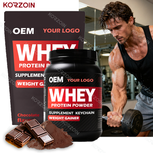 Compléments alimentaires OEM de poudre de protéine de lactosérum à la vanille, marque blanche, en sacs, pour homme sportif à la salle de sport - Product Image 1