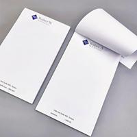 Bloc-notes blanc uni de haute qualité, format personnalisé, avec logo, pour bureau, bloc-notes à feuilles détachables, bloc-notes A5 avec colle supérieure