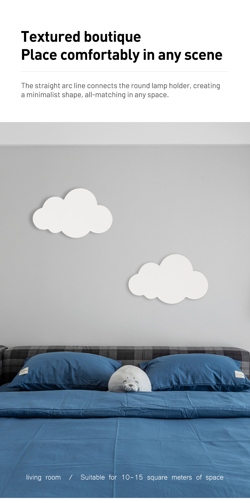 Children Room Led Cloud Wall Lamp For Bedroom Acrylic Lampshade Cartoon Bedside Lighting
