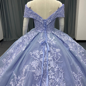 Lsany295 Superbe Robe de Soirée de Maternité Bleu Pétrole avec Appliques sur les Épaules, Dentelle Brodé et Décolleté Cœur, Coupe Princesse - Product Image 6