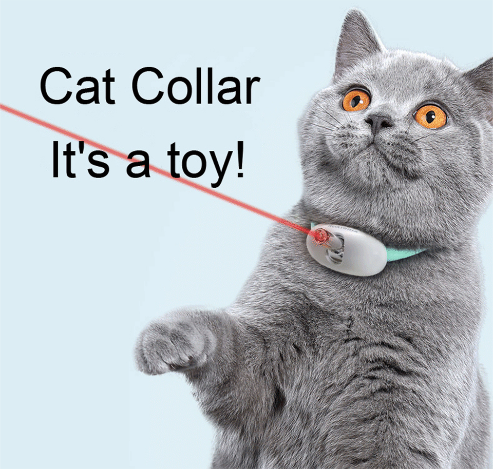 123pets LM2201 Automatic Cat Laser Collar Toy - Interactive USB-C Charging Pet Exercise Device