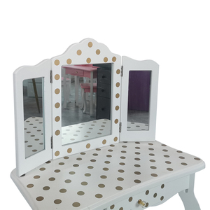 Custom High Quality Mirrored Makeup <strong>Table</strong> and Chair Dresser Bedroom Furniture Wood Bedroom Sets Modern Wooden Beds <strong>Mesa</strong> De Noche - Product Image 5