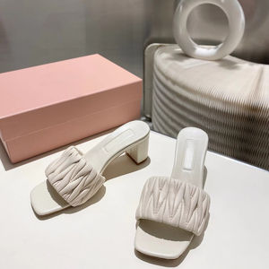 Sandalias de Tacón Alto de Marca de Diseñador de Lujo para Mujer, Zapatos de Mujer de Primavera Verano con Punta Abierta de Moda de Cuero Genuino de Alta Calidad - Product Image 1