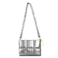 Sac bandoulière en nylon personnalisé pour ordinateur portable grande capacité 15.6 pouces 14 pouces coque d'ordinateur matelassée bouffante légère portable