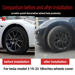 Para cubierta de rueda para Tesla Model 3 ABS + PC cubierta de rueda de coche de 18 pulgadas llanta de <span class=keywords><strong>tapacubos</strong></span> mejorada para Tesla Model 3 19-23 - Product Image 4