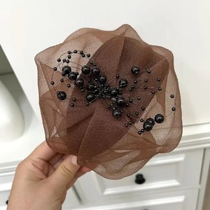 Elegant White Hair Headband for Women Fashionable Fragrant Cloud Yarn Bead Covering Thin Style Stylish Hair Accessories - Product Image 5