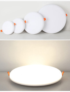 Plafón <span class=keywords><strong>led</strong></span> sin marco, panel de luz <span class=keywords><strong>Empotrado</strong></span> redondo de 9w, AC85-265V, 12w, 18w, 24w, 36W - Product Image 3