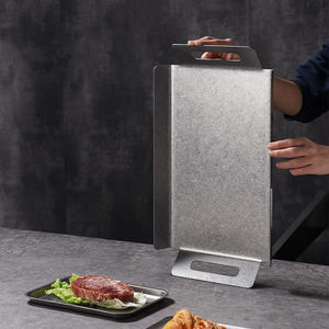 Plateau de service rectangulaire rétro coréen en acier inoxydable avec poignées pour les fêtes barbecue, les plateaux de présentation et les plateaux à café de <span class=keywords><strong>restaurant</strong></span> - Product Image 2