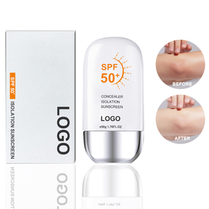 Krim Tabir Surya Vegan Mineral Kimia Grosir, Tidak Berminyak, SPF50 PA+++, dengan Seng Oksida Organik untuk Semua Jenis Kulit - Product Image 1