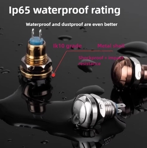 Mini interruptor Sweideer de 8mm, reinicio automático momentáneo, botón de encendido a prueba de agua, interruptor de botón de encendido de Metal - Product Image 4