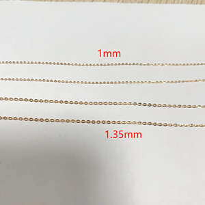 Catena all'ingrosso per gioielli permanenti in oro 14K, catene sottili a O da 1mm, rotolo al metro per gioielli permanenti - Product Image 5