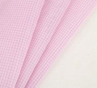 Tissu en tissu ESD antistatique en fibre de carbone polyester 98% polyester + 2% tissu en carbone à grille de 5mm