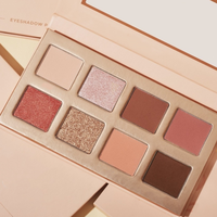 Palette de maquillage à marque privée, haute pigmentation, 8 couleurs, palette de fards à paupières en papier, palette de fards à paupières de luxe en carton pour les voyages