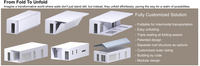 Case Prefabbricate Pieghevoli a Montaggio Rapido, Container Abitativi Pieghevoli, Mini Case Prefabbricate, Ufficio da Cantiere, Ideali per Famiglie Singole