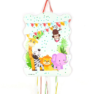 Accessoires de fête d'anniversaire pour enfants, piñata, 6 cordes à tirer, piñata suspendue, petits jouets, sac de rangement, <span class=keywords><strong>dinosaure</strong></span>, football, fournisseur de fête - Product Image 6