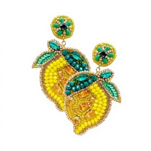 Boucles d'oreilles fantaisie perlées colorées en forme de verre à cocktail, bijoux de fête bohèmes élégants pour femmes, boucles d'oreilles tendance - Product Image 6