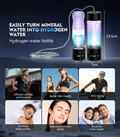 PHYFLOW Japan Technology 460ml Bouteille d'eau en verre riche en hydrogène Smart Touch Générateur d'eau Stand Batterie pour usage domestique en voiture