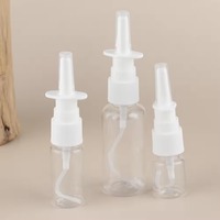 Bouteille de pulvérisation nasale vide 10ml 30ml vaporisateur de nez coloré en plastique vide transparent pulvérisation directe