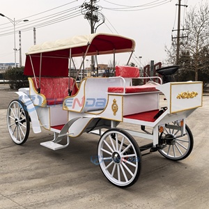 Sightseeing Carriage Tourist Horse Drawn European Horse Carts Wagon Carriage Pumpkin Wedding Electric Horse Carriage - Product Image 6