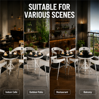 Ensemble table et chaises rondes de style café, structure en fer, mobilier de bistrot pour restaurant, bar, café, hôtel, projet commercial – Vente directe usine