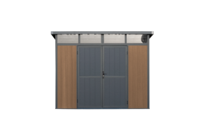 <span class=keywords><strong>Casetta</strong></span> da Giardino Serie M in Vendita, 2.8Mx2.2M 9'x 7', Resistente all'Acqua, Tetto a Spiovente, Pannello WPC + <span class=keywords><strong>Alluminio</strong></span> con Telaio in Legno - Product Image 4