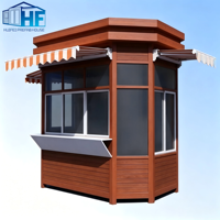 Kiosque alimentaire rectangulaire en acier préfabriqué modulaire personnalisé, design moderne respirant, pour café et vente en extérieur, garantie 1 an