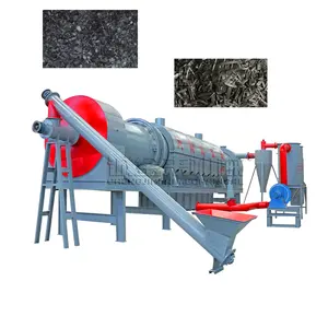 Best selling activated carbon making machine continuous rotary drum pyrolysis cashew nuts shell carbonization furnace in kenya