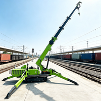 Grue araignée mobile télécommandée de haute qualité, 5 tonnes, 17 m, pour travaux de toiture