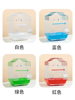 Cage à oiseaux domestique petite et bon marché, 4 couleurs, peau de tigre, pivoine, cage à perroquet d'élevage littéraire, villa ornementale en métal