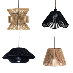 Natural Pendant Lamp Rattan <strong>Lampshade</strong> <strong>Lampshade</strong> <strong>Frames</strong> Wholesale Hanging Lamp for Decor Lamp Shade Cover - Product Image 1