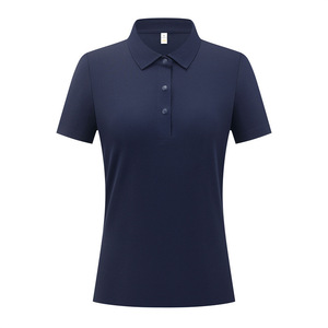 Women's Slim Fit Waffle Knit Polo Shirt Short Sleeve Breathable Solid Color Polyester Workwear Daily Wear - Product Image 4