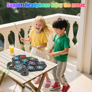 Set di Batteria Arrotolabile Portatile, Pad per Batteria da Tavolo, Strumento Musicale Elettronico per <span class=keywords><strong>Bambini</strong></span> Vendita all'Ingrosso - Product Image 2