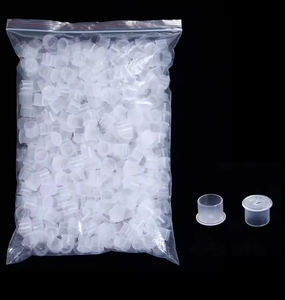 1000 Unidades de Vasos Desechables de Plástico para Tinta de Tatuaje de 14mmx12mm, Base Plana, para Uso en Estudio de PMU y Cejas - Product Image 2