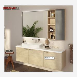 Mueble de alta gama, barato, impermeable, de lujo, tocador de porcelana Ferrum, lavabo Doble - Product Image 4