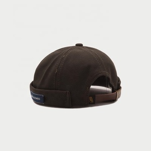 Casquette de baseball solide avec logo personnalisé en gros <span class=keywords><strong>Chapeau</strong></span> <span class=keywords><strong>Docker</strong></span> sans bord en 100% polyester Caractéristique commune du tissu - Product Image 3
