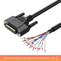 Cable de terminal DB9 de grado industrial, cable de conexión de un solo extremo, puerto paralelo, puerto serie, fabricado en China