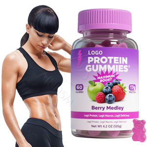 Vente en gros de bonbons protéinés personnalisables Bonbons vitaminés Soutient l'énergie Croissance musculaire Gomme - Product Image 1