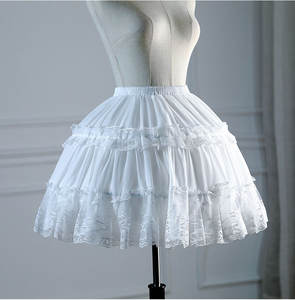 Lolita Chiffon pizzo Cosplay sottoveste <span class=keywords><strong>sottogonna</strong></span> corta donna nero sottoveste accessori da sposa 2022 - Product Image 5