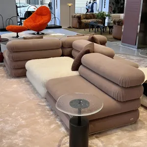 Модульные секционные диваны, шезлонг, секционный диван, диван, комплект бархатных диванов для гостиной