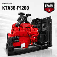KTA38 Seri KTA38-P1200 809kW 1500rpm Mesin Diesel Industri Turbocharged Aftercooled Unit Tenaga untuk Pompa dan Drainase