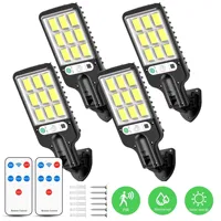 Lampes murales à détecteur de mouvement à énergie solaire, 260 lumens, 108 LED, étanches IP65, télécommande, lumière de sécurité durable pour cour
