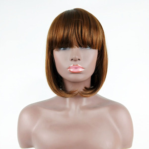 Peluca Corta Lisa Estilo Bob - Nueva Llegada para Mujer, Peluca Sintética de Aspecto Natural con Ondas Suaves, Encaje Transparente Ajustable - Product Image 2