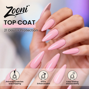 Zooni Gel Unghie Lunga Durata 12ml Base Coat & Top Coat 2 Pezzi Kit Manicure Gel <span class=keywords><strong>VIP</strong></span> Set Logo OEM Gel Sigillante - Product Image 3