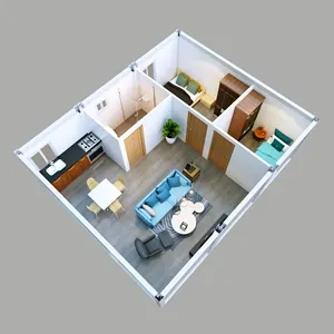 New Home Set Modular Flat Pack Container Coffee Shop Design Need Real Estate Agent Cooperation