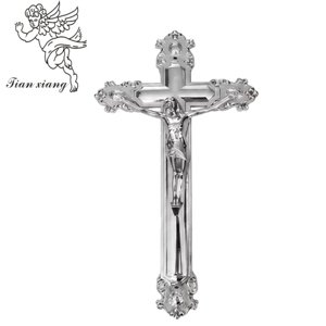 Gesù 1 #   Crocifisso Religioso di Gesù, Accessori per Cofani Funebri, Croce in Plastica Placcata per Funerali, Decorazione per Cofano, Articoli Funebri - Product Image 1