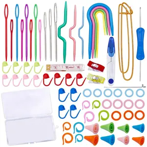 MGZ-12 Knitting Supplies Kit With Knitting Stitch Markers Knitting Accessories Handle Crochet Needle