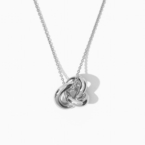 Collier pendentif simple en argent plaqué AKICE, tendance unisexe, luxe léger, cadeau assorti à tous les styles, bijoux pour tous les jours - Product Image 2