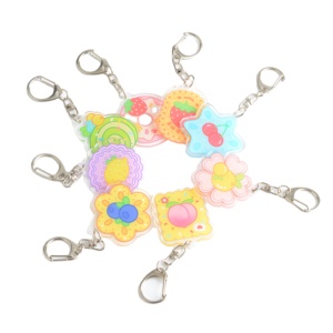 Custom Design Acrylic Keychain Cute Cartoon Anime Style Keyring Pendant Couples Gift Kids Children Backpack Charms